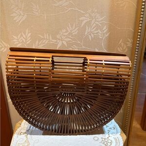 Vintage Brown Bamboo Ark Bag